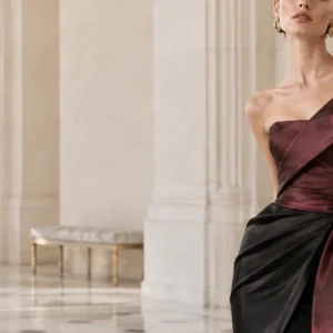 Liquid Oxblood Silk Scarf alternate view