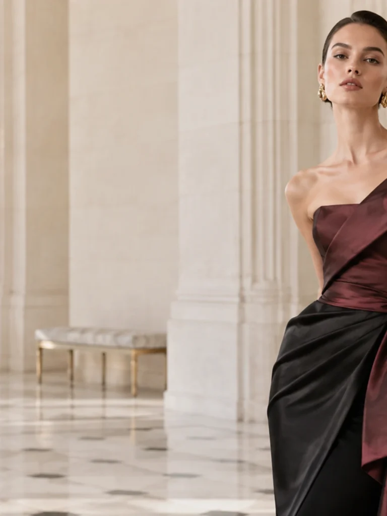 Liquid Oxblood Silk Scarf alternate view