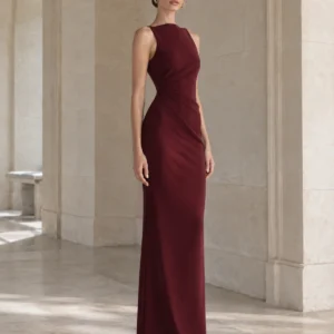 Orbit Oxblood Evening Dress